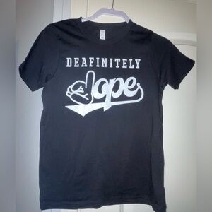 *BRAND NEW* Black XL Youth Short Sleeve T-Shirt “Deafinitly Dope”